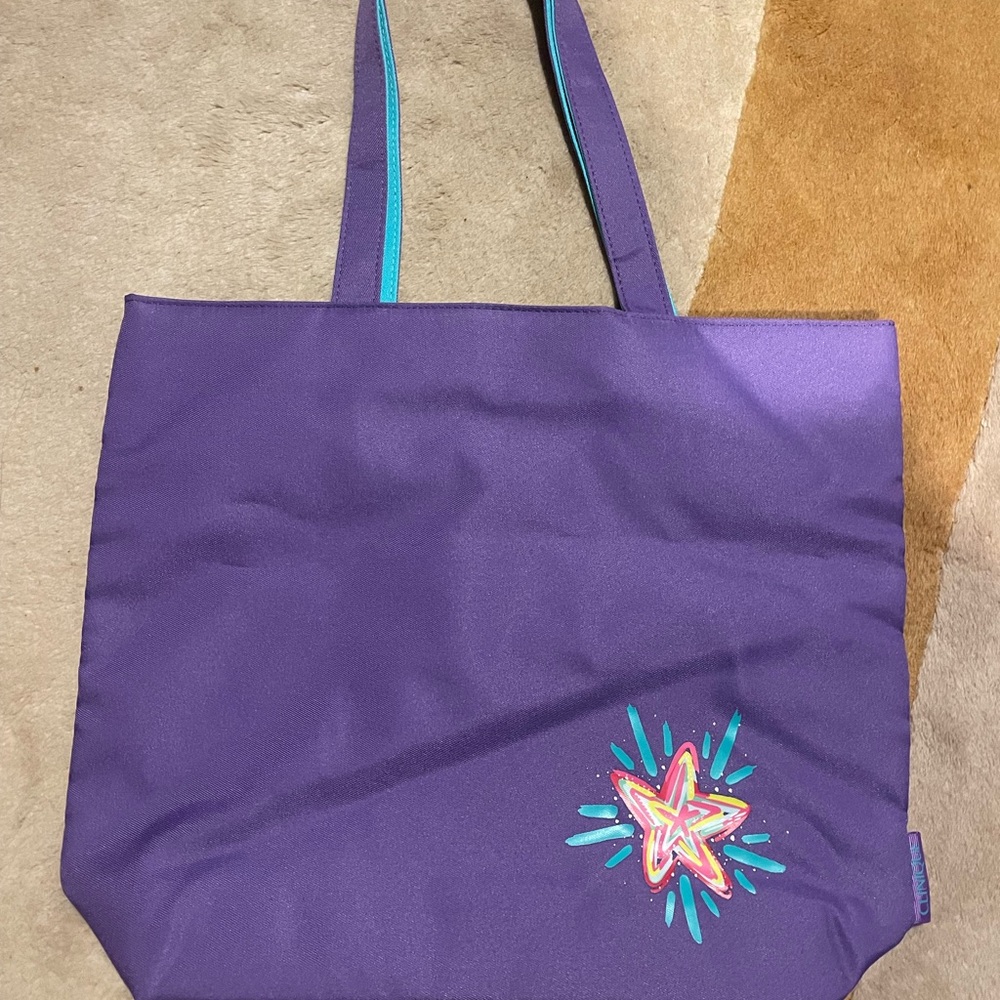Clinique NWT Purple Tote Bag with Star